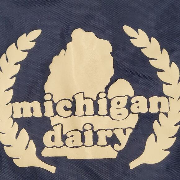 Vintage Michigan-Dairy Bomber Jacket XL 26x26 Hartwell Crop - Picture 16 of 16